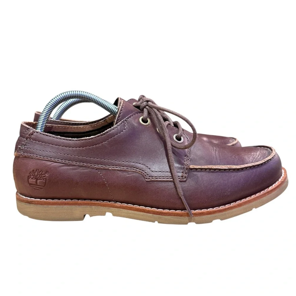 Timberland Earthkeepers Rugged Leather Oxford Boat Shoes Lt Brown Men’s Sz 9.5